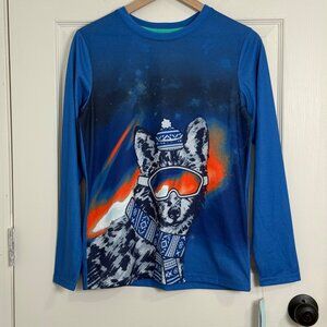 Cat & Jack Long Sleeve Pajama‎ Top Boys XL (16) Blue Sleepwear Fire Resistant